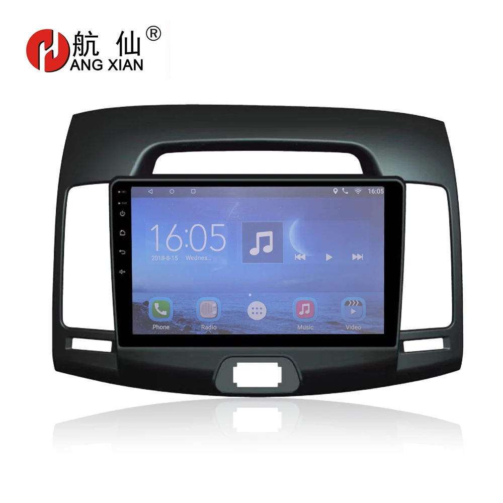 

Hang xian 9" Quad Core Android 7.0 Car DVD Player For Hyundai Elantra Korea 2008-2010 car radio GPS Navigation BT,wifi,SWC