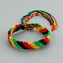 1 шт. раста 11 мм широкий плетеный хлопок этнический браслет ручной работы браслеты Бохо макраме кисточки на манжетах браслет