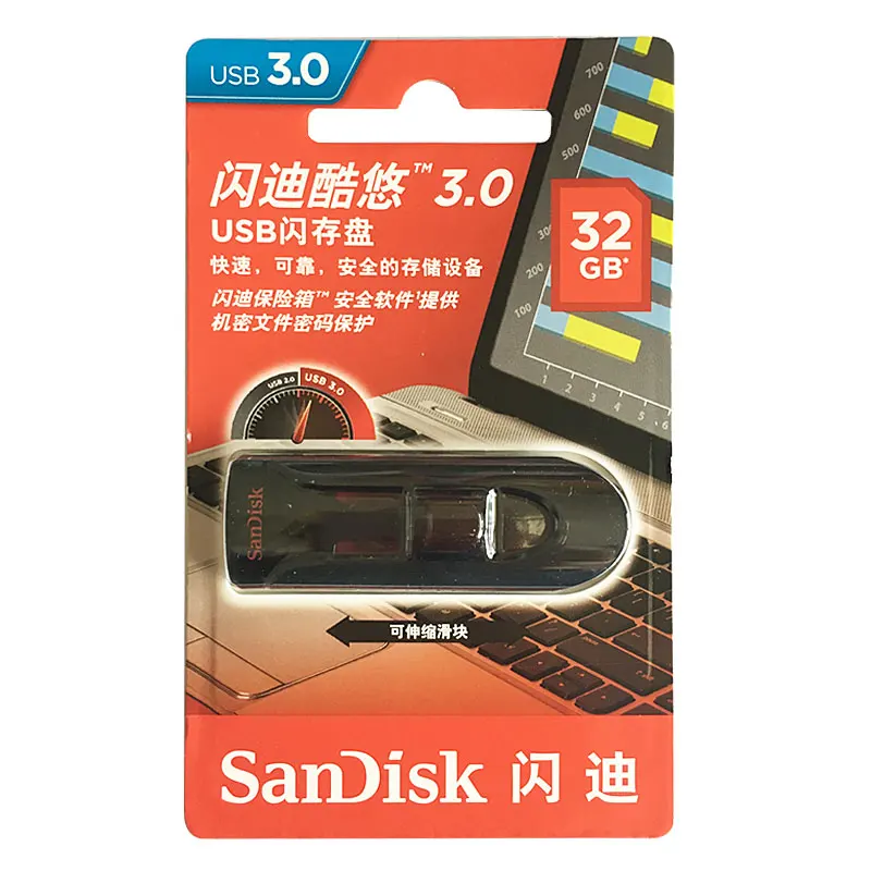 Флеш-накопитель SanDisk USB 3,0 флэш-диск 16 ГБ 32 ГБ 64 Гб 128 ГБ 256 ГБ высокоскоростная карта памяти флеш-накопитель USB 3,0 CZ600 U диск для ПК