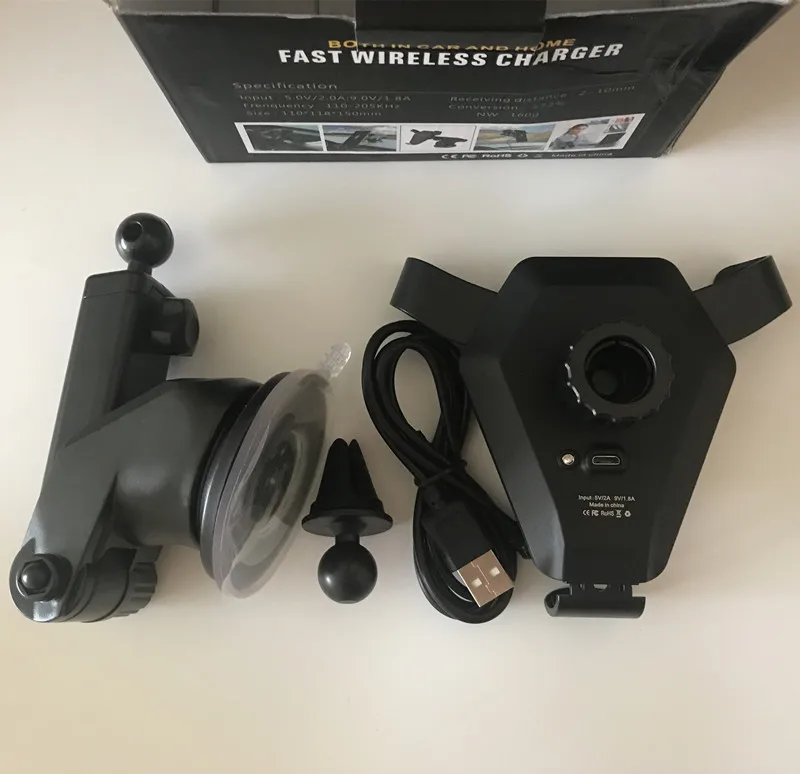 

Car Qi Wireless Charger Fast Wireless Charging Car Phone Holder For Jaguar xf xe x-type xj s-type f-pace XFR XKR XJR accessories