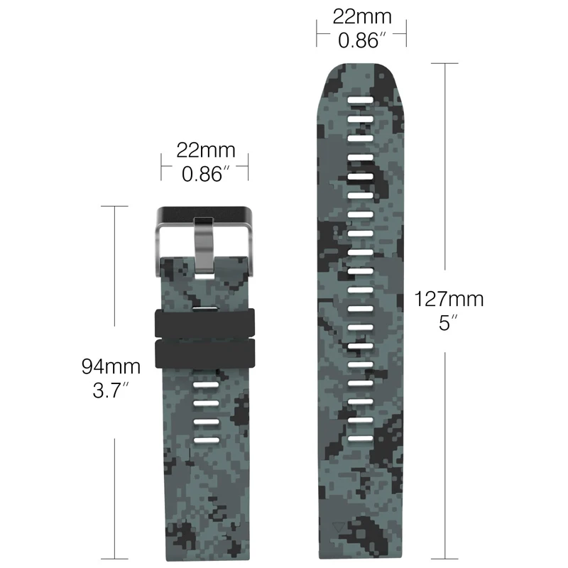 Камуфляжные часы ремешок для Garmin Forerunner 935/945 Fenix5 Plus силиконовый ремешок для часов Quatix5/Сапфир/приближение S60 Braclet ремешок