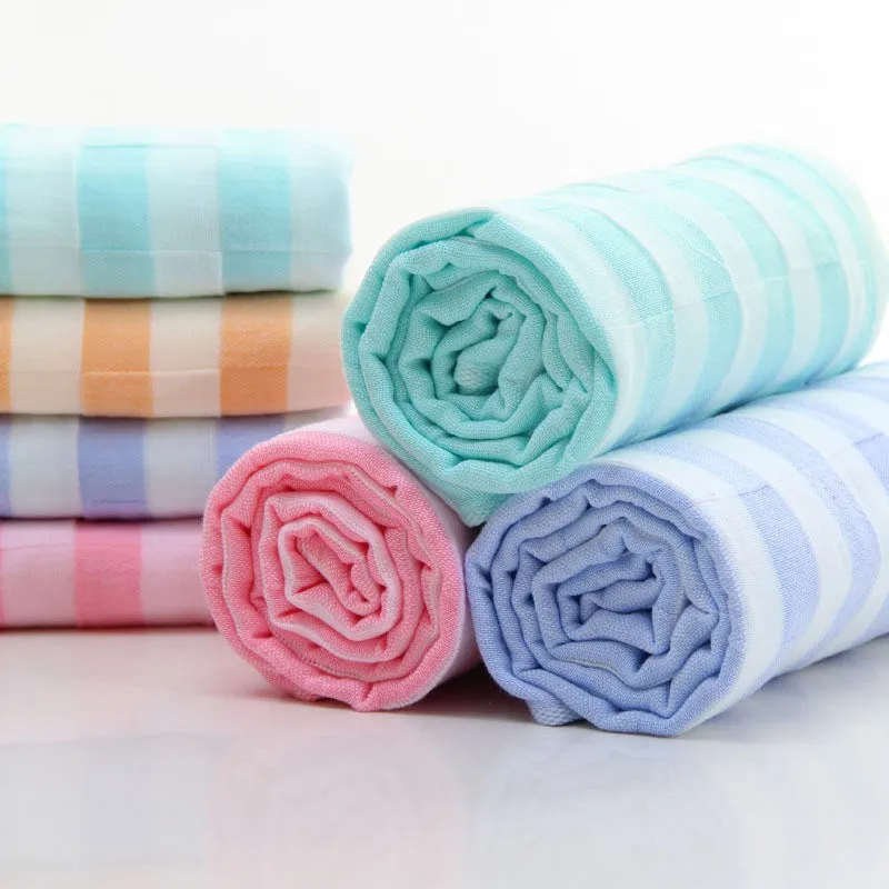 MOTOHOOD 100% Cotton Baby Muslin Swaddle Blankets Newborn Cotton Swaddle Brand Bedding Wrap Soft Bathrobe Blanket Baby 9595cm (6)