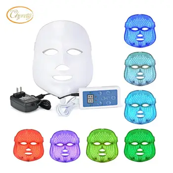 

LED PDT Facial Mask 7 Color Photon Facial Mask Wrinkle Acne Removal Beauty Spa Device Skin Rejuvenation White Facial Masker