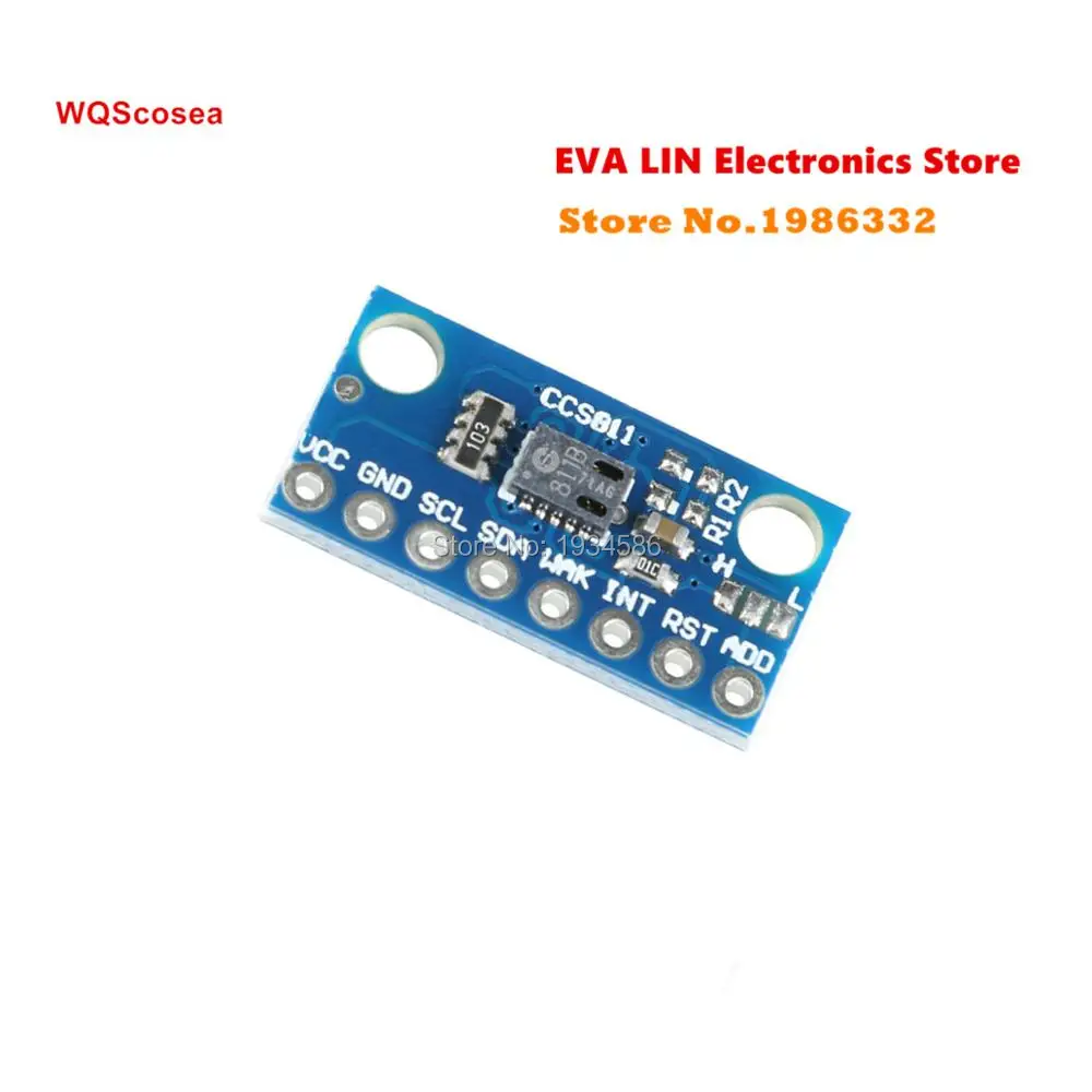 

CCS811 Monitoring Air Quality I2C Breakout TVOC CO2 VOC eCO2 3v3 5v Carbon Monoxide CO VOCs Air Quality Numerical Gas Sensors