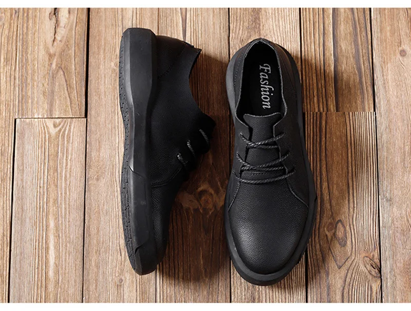 Мужская обувь из натуральной кожи; коллекция года; модная брендовая мужская обувь; мужская повседневная обувь из коровьей кожи; цвет черный, коричневый; A879