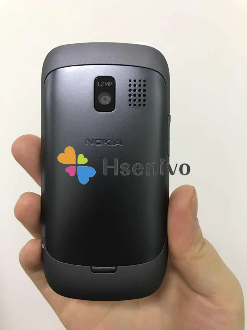 ASHA 302 разблокированный Nokia Asha 302 3g сеть GSM wifi Bluetooth JAVA 3.15MP камера мобильный телефон Восстановленный