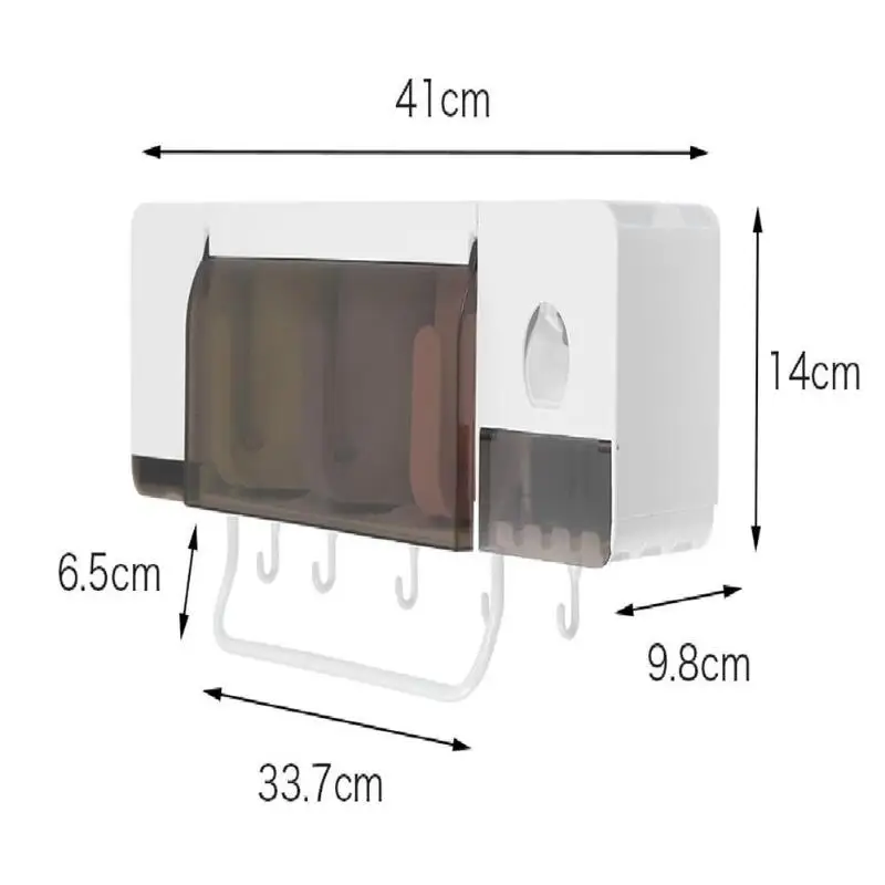 5 шт./компл. зубная паста диспенсер соковыжималки настенное крепление зубная щетка держатель для стакана, хранение Коробка Чехол