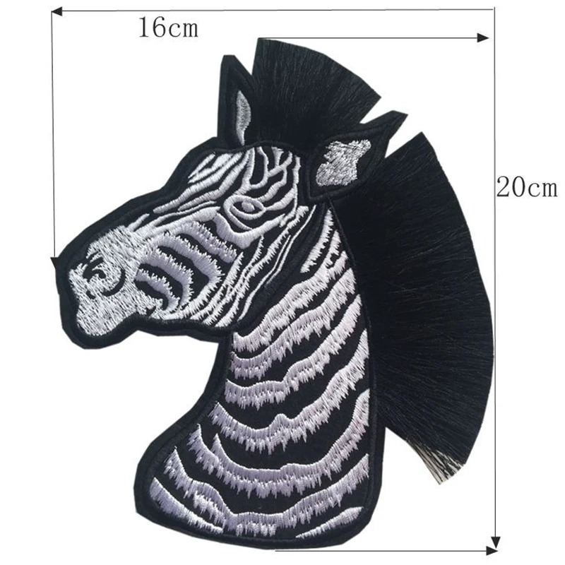 

DoreenBeads Horse Zebra Embroidery Patch T Shirt Press Sticker Sew On Transfers Patches for Man Woman Hoodies Sweater Coat Bags