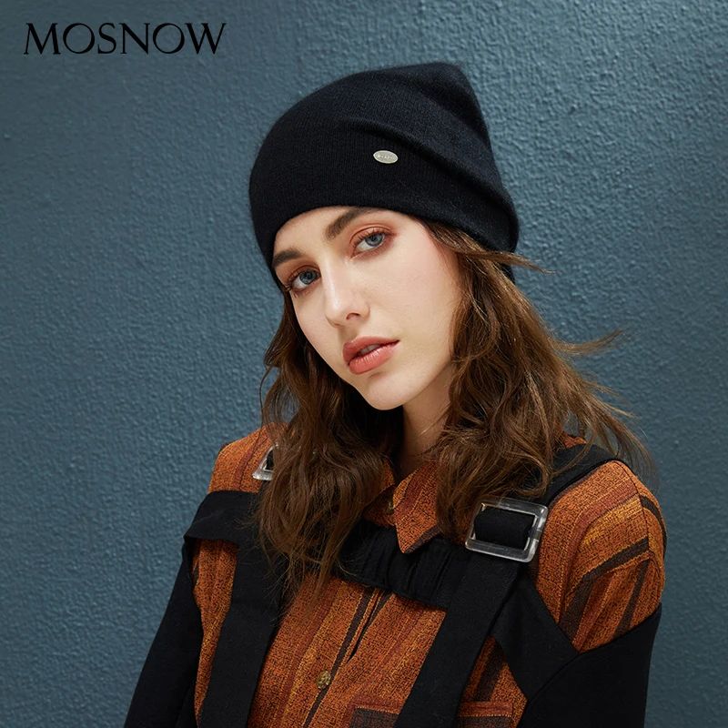Female Beanies Rabbit Hair Winter Hats For Women Casual Autumn Knitted Beanie Girls New Fashion High Quality Soft Wool Hat