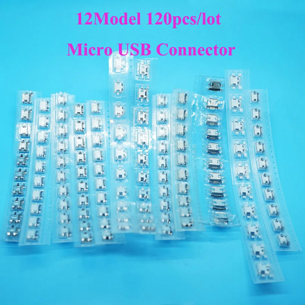 12 модель 5 Pin Micro Usb разъём usb-порта Usb разъем зарядки Micro Usb разъем для MP3/4/5 Huawei; Lenovo ZTE мобильный телефон