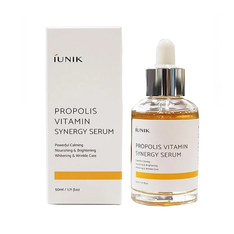 

IUNIK Propolis Vitamin Synergy Serum 50ml Vitamin C Serum Whitening Face Skin Care Moisturizer Repair Anti Aging Facial Essence
