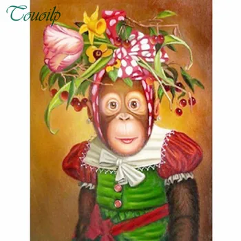 

Full Square Diamond Embroidery 5D DIY Diamond Painting Beauty Monkey 3D Diamond Painting Rhinestone Cross Stitch Home Decoration