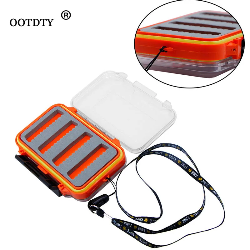 

Double Side Waterproof Plastic Foam Fly Fishing Bait Lure Hook Storage Case Box