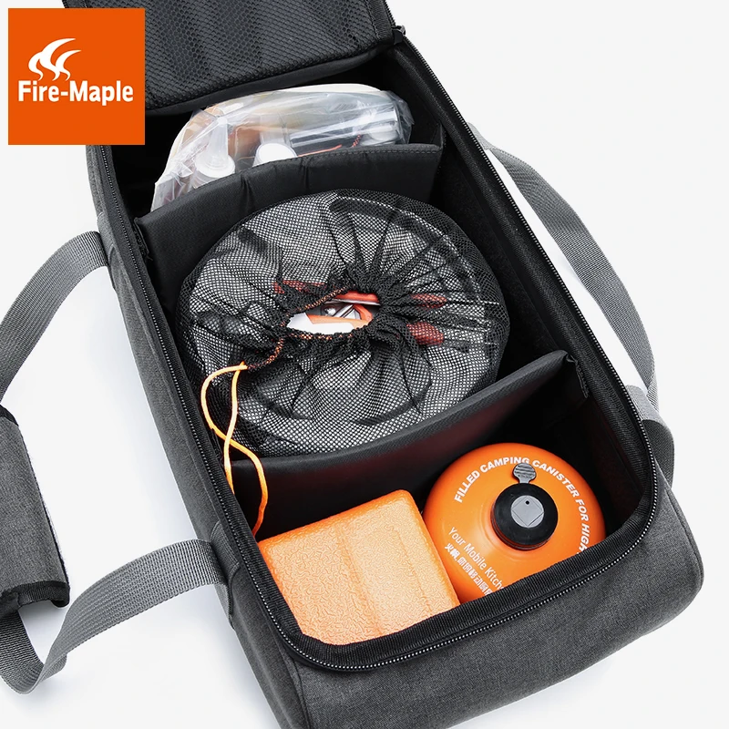 

fire maple picnic basket outdoor camping gas stove, gas canister, pot carry bag storage sack (only a bag)