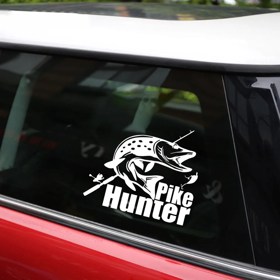 Cunymagos Car Styling Fashion Hunter Pike Fishing Bite Car Stickers Accessories Motorcycle Stickers Car Styling 25.4cm22 (7)
