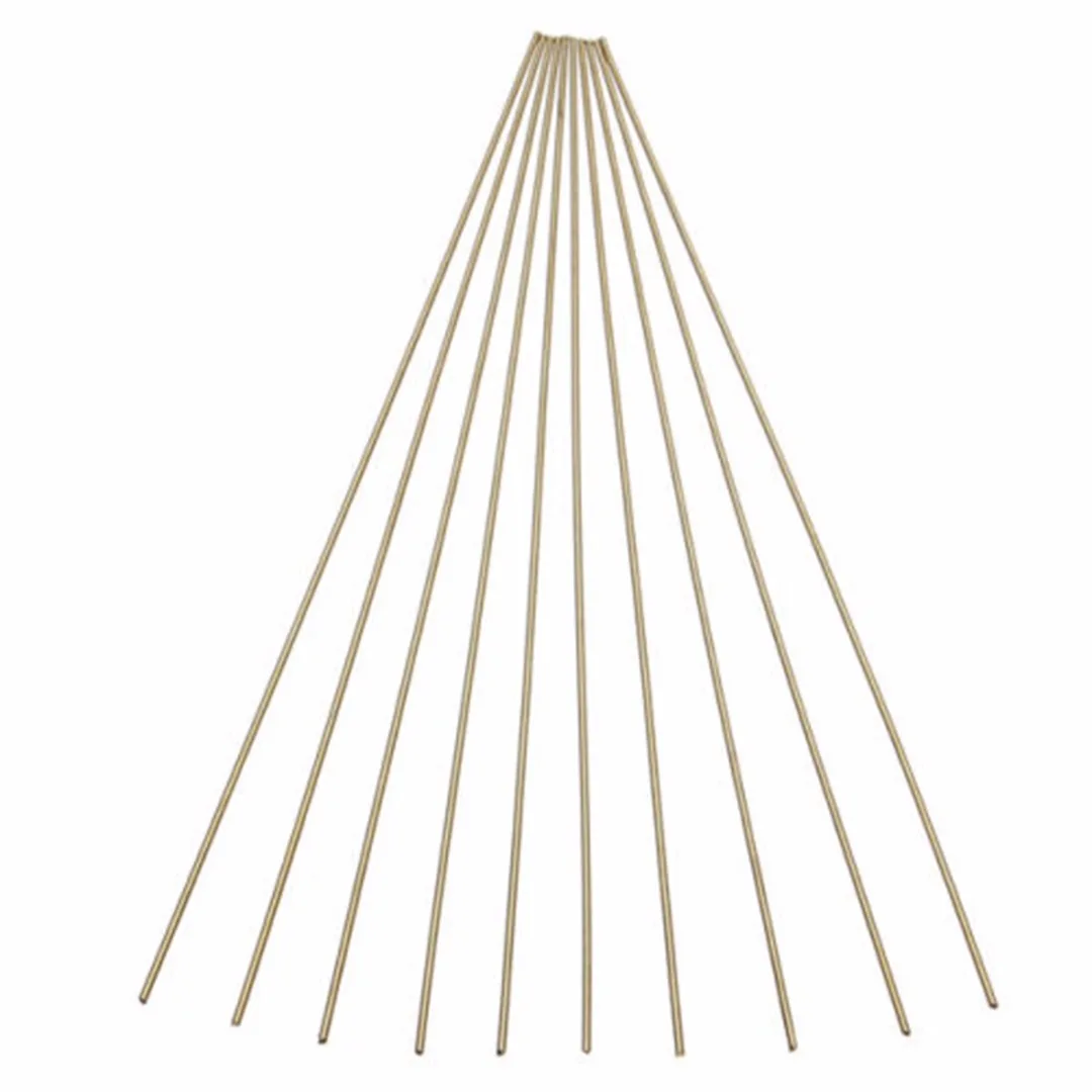 10pcs New Brass Rods Wires Sticks 1.6x250mm Gold For Repair Welding Brazing Soldering