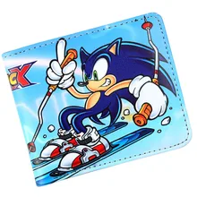 Игровые фигурки Соник Ежик кошелек ID кредитный держатель для карт монета карман для мальчика девочки