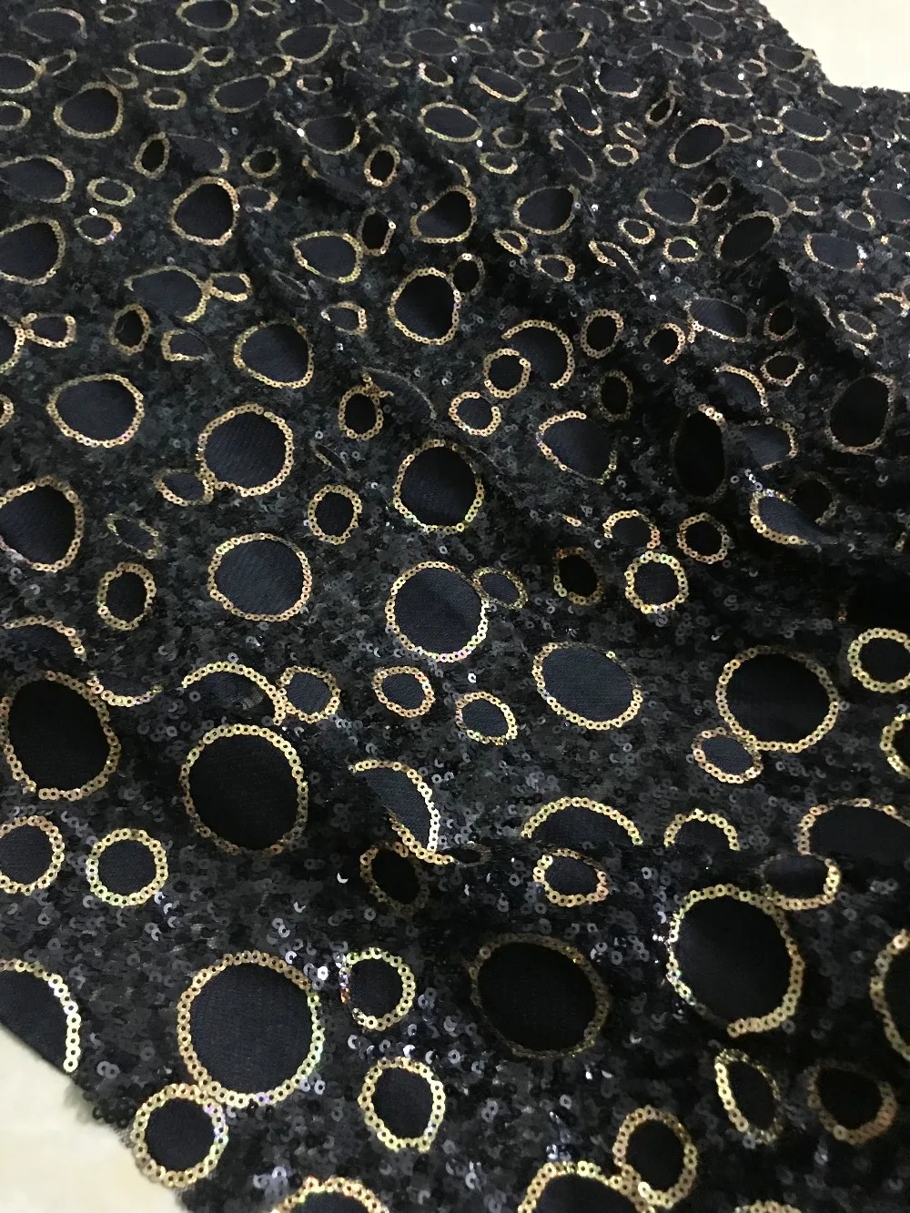 

Nigerian french net Lace CiCi-4.914 Embroidered Cord Lace Fabric with full beads for bridal dress