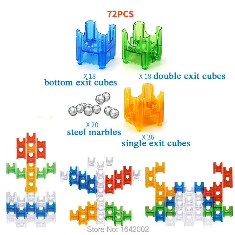 DIY Строительство уникальная система красочных кубиков, мраморный лабиринт, шарики, трек, строительные блоки, кирпичи, развивающие игрушки для детей