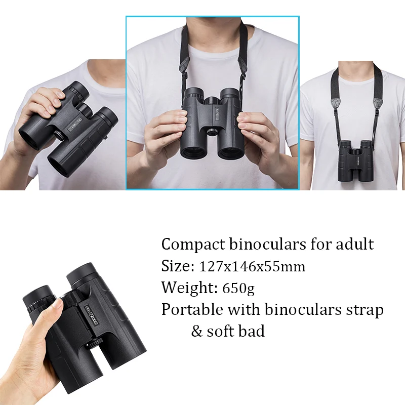 MAXLAPTER Binoculars Telescope 10x42 Hunting Tool Portable Light Weight Binoculo BAK4 Prism Optical For Adults Kids MAXLAPTER Binoculars Telescope 10x42 Hunting Tool Portable Light Weight Binoculo BAK4 Prism Optical For Adults Kids