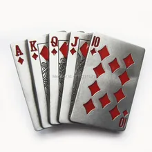 Распределите ремень с пряжкой для покерной карты, красный ремень с пряжкой,, 6 шт. в партии, смешанный стиль, ОК