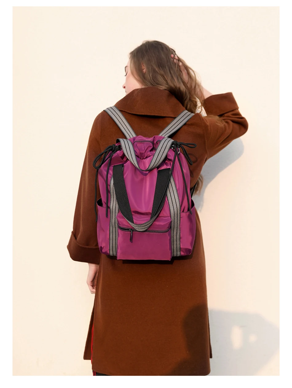 Для женщин нейлон Рюкзаки многофункциональные сумки модные сумки шнурок рюкзаки для девочек Multi-рюкзак путь для молодых девушек