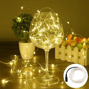 

Fairy Garland Copper Wire Led String Light for Holiday Christmas Decoration 5M 10M DC 12V Rope Lights for Indoor Outdoor Garden