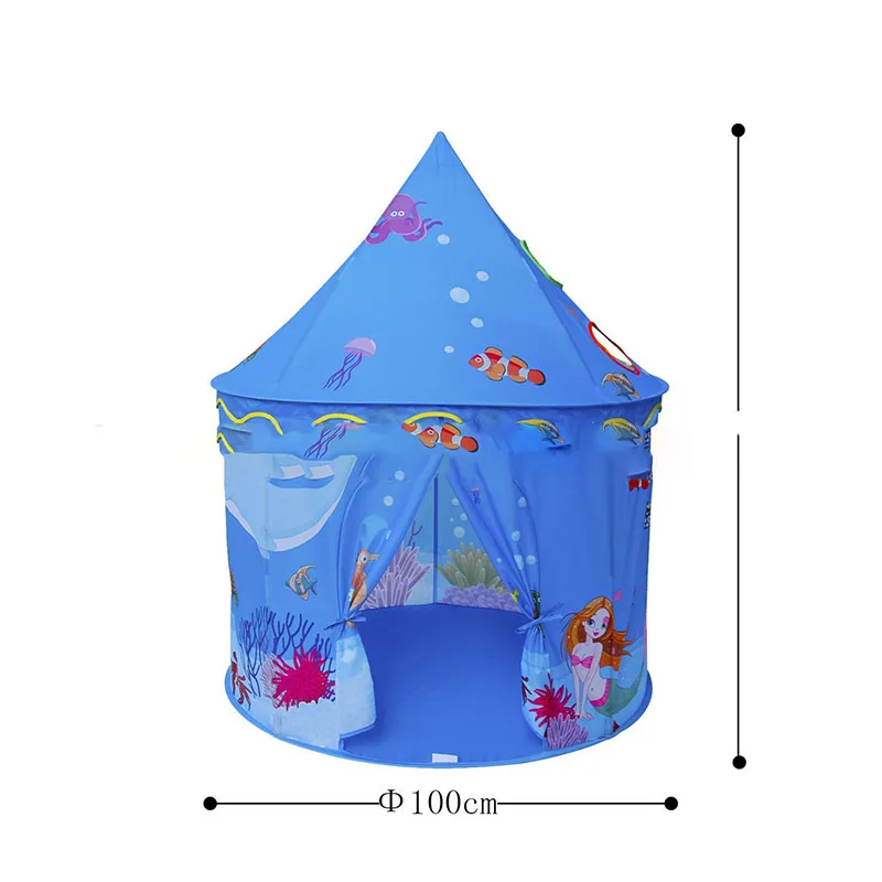 

1X13 M Fairy House Foldable Multi-Function Large Kids Castle Play Fairy Mermaid Theme Pop up Tent children Castle Tent Sea World