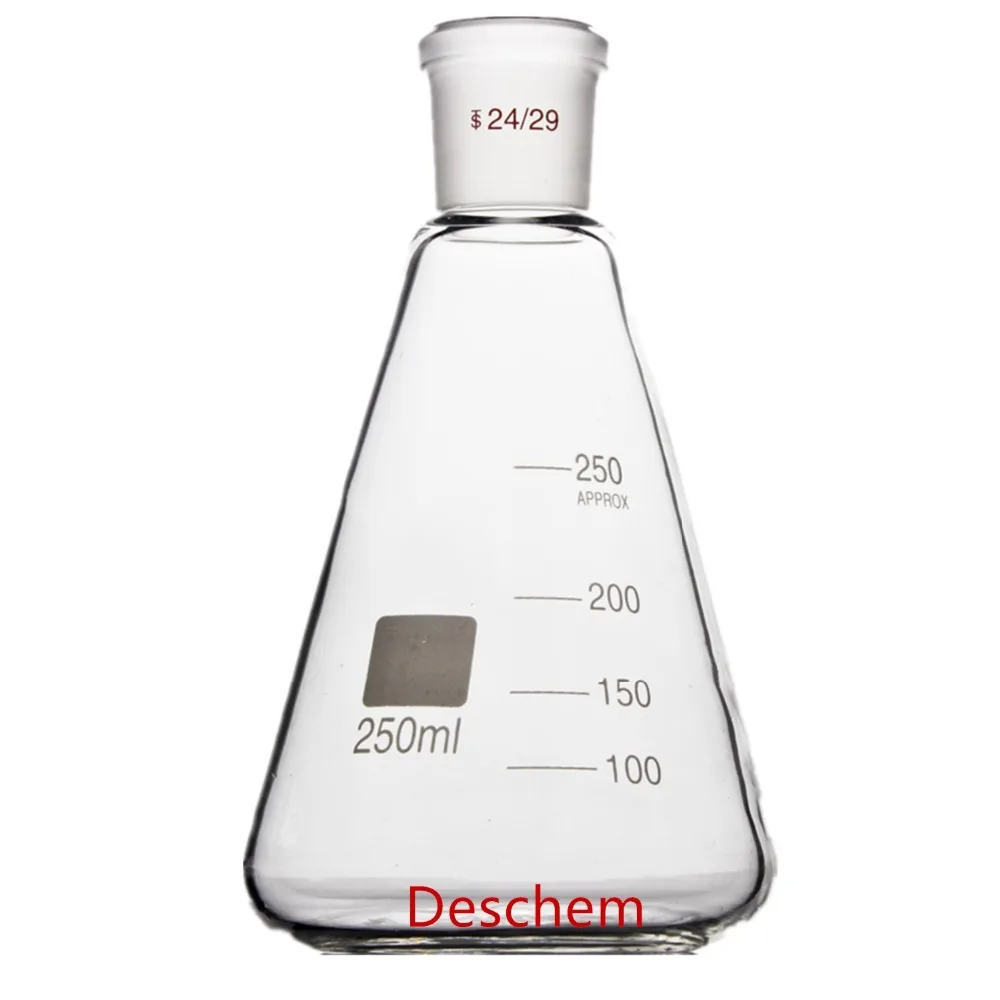 

250ml,Glass Erlenmeyer Flask,24/29 Standard Joint,Boro Glass3.3 conical Bottle