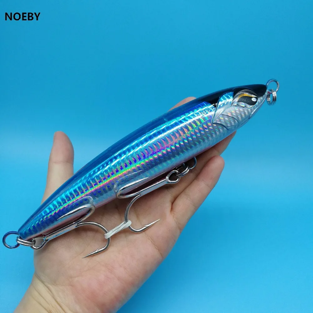 NOEBY 1pcs NEW bait 86g/190mm Top water pencil fishing lure 4colors big
