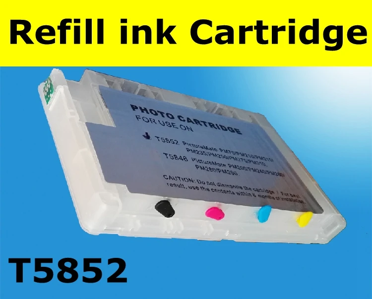 

T5852 refii ink cartridge apply to PictureMatePM210/PM215/PM235/PM250/PM270/PM310