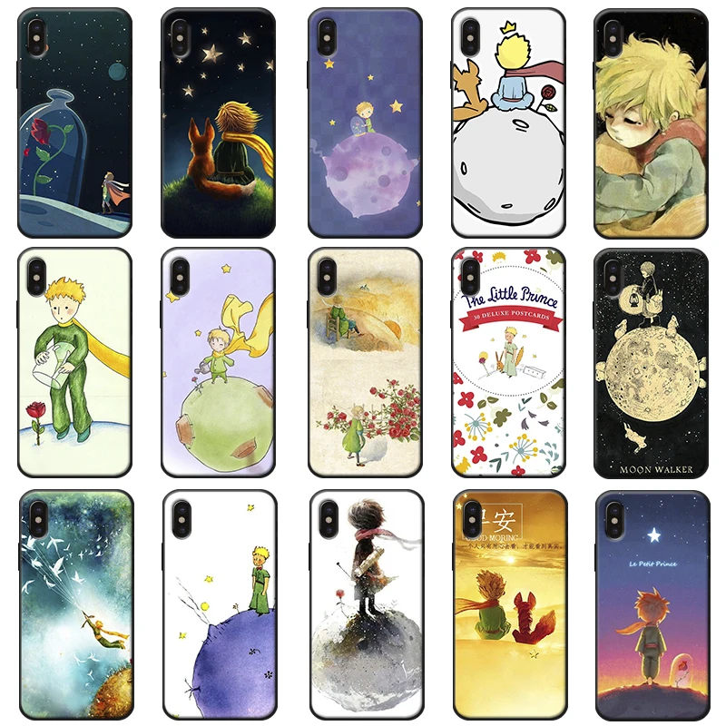 The Little Prince earth space Cartoon Lovely Soft Silicone Phone Case for iPhone X XS MAX XR 7 8 6 6S plus 5S SE |