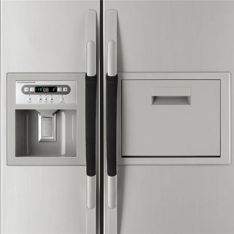 Details about   2Pcs Refrigerator Door Handle Cover Kitchen Appliance Protector Smudges Decor 
