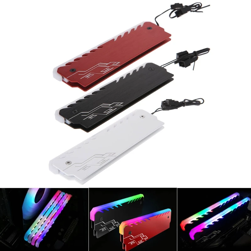 Aluminum RAM Cooler Heatsink RGB 265 Light Radiator Desktop Memory Cooling Vest 2019 New 5