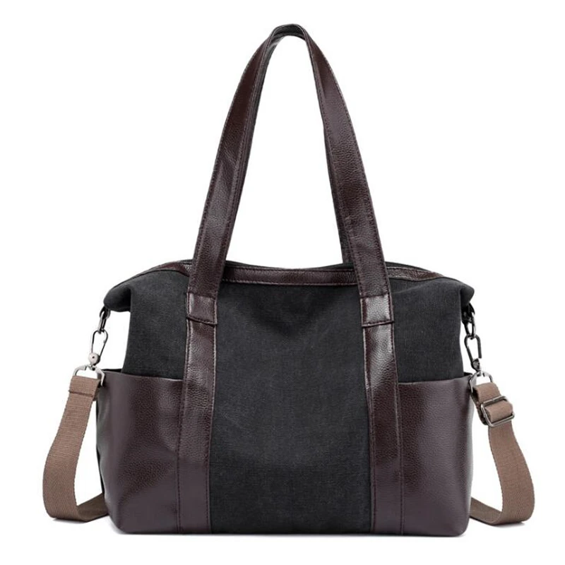Повседневные холщовые сумки, Большая вместительная сумка, женская сумка на плечо, Ретро стиль, простые сумки через плечо, женские ручные сумки для покупок, новое поступление