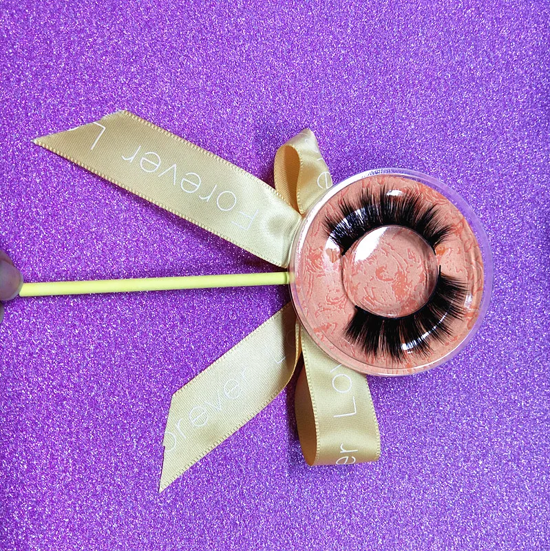 10 pair Hot Style Mink Eyelash With Colorful Lollipop Package Accept Private Label Real Eyelashes For Free Shipping | Красота и