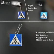 Тротуар брелоки мягкий ПВХ отражающий брелок подвесные аксессуары для сумок для дорожного движения visiblity Безопасность использования
