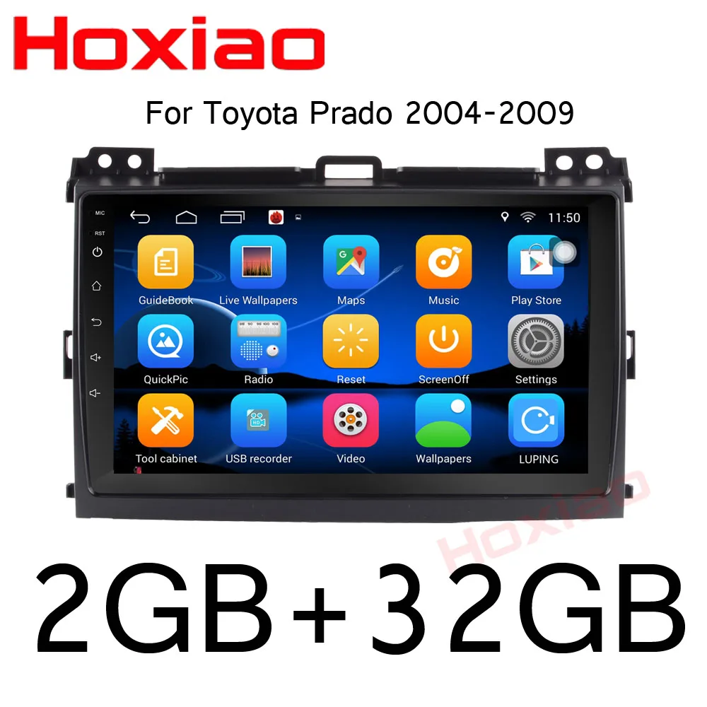 Sale Hoxiao Android 6 for Toyota Prado 120 Land Cruiser 2004-2009 GPS HD multimedia player map navigation WIFI 9 inch 2DIN car radio 1