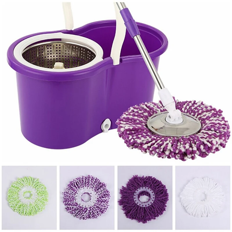 360 Degree Rotating Microfiber Cloth Replacement Mop Head Kitchen Bathroom Super absorbent Clean