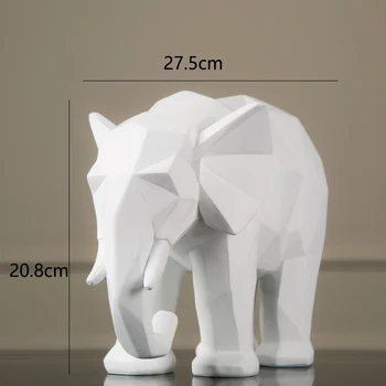 

2019 Fashion White Elephant Craft Gifts Creative Resin Home Furnishing Ornaments Murals Furnishing Crafts Home Decoration Gifts