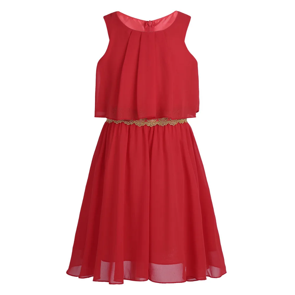 Iiniim/шифоновое плиссированное платье с оборками и декоративной отделкой для дня рождения; летнее короткое платье; платья для выпускного вечера