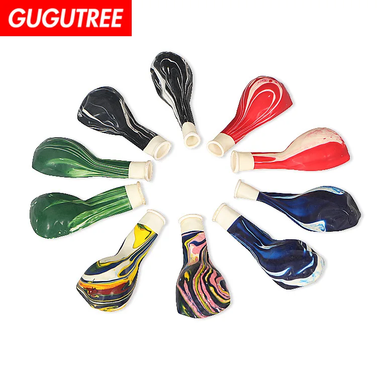 

GUGUTREE PARTY 100pcs 10inch blue green pink black latex ballon wedding event christmas halloween festival birthday party HY-364