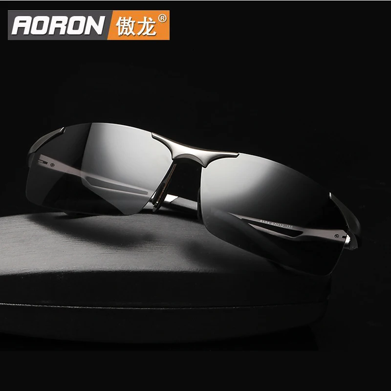 High grade aircraft aluminum magnesium men polarized sunglasses AORON