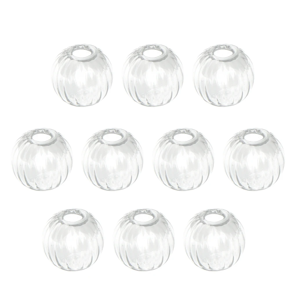 10 Pieces Clear Pumpkin Glass Globe Ball Bottle Wishing Charm Pendant DIY Jewelry Making 