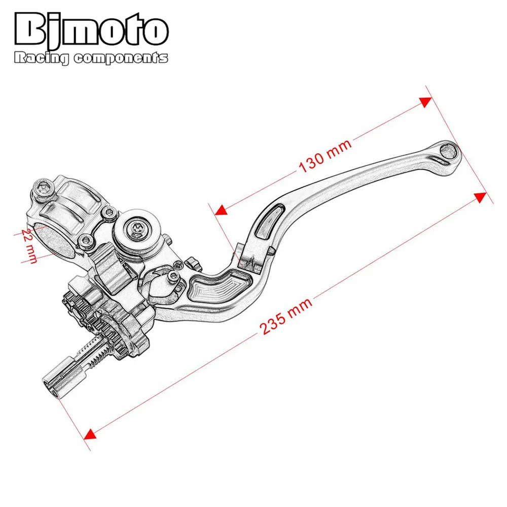 BJMOTO универсальный 7/" 22 мм Руль с ЧПУ складной регулируемый кабель рычаг сцепления для уличного велосипеда Supermoto мотокросс
