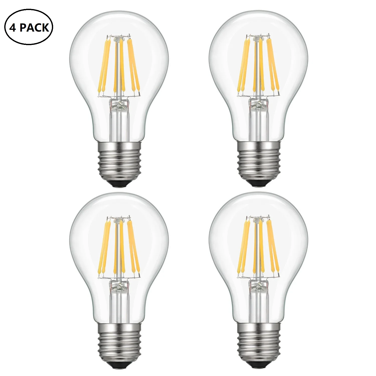 

Edison Bulb Vintage Decro Lampada Retro Incandescent Ampoule 40W 220V A60 LED Filament Bulb Pendant Light Light Bulbs (4 PACK)