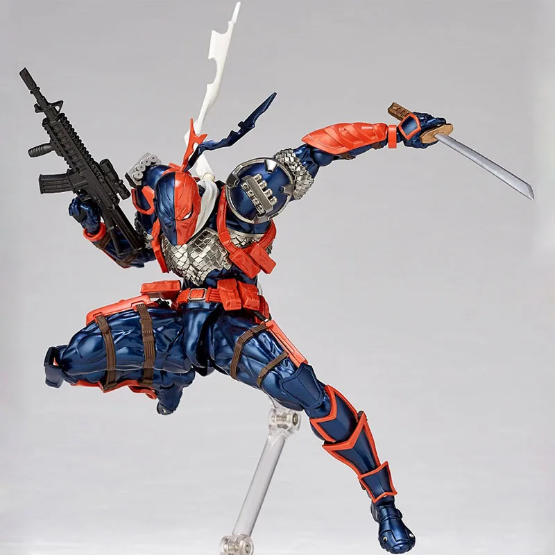 6inch DC Amazing Yamaguchi Revoltech Series NO.11 Deathstroke Action Figure Model Toy Doll Gift