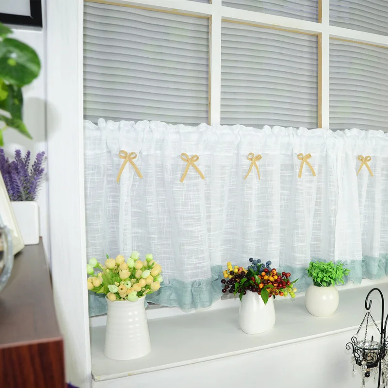 

The Short Curtains in the Kitchen Partition Tulle Cortinas Yarn on the Window Sheer Curtain Door Dormitory Cortina Rideau