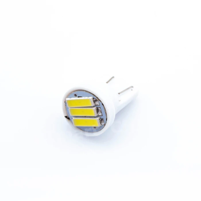 2X T10 3 SMD 7014 светодиодный 3SMD 7020 1 Вт белый синий красный зеленый желтый W5W светильник