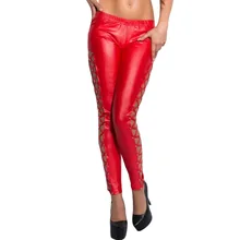 FGirl Knee Socks Sexy Women’s Stockings Stylish Lacing Sides Wet Look Leggings FG31049